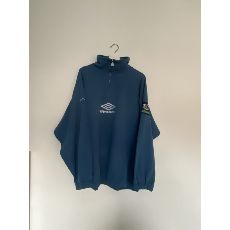 Sudadera vintage Umbro con media cremallera, estilo retro, años 90, Y2K, ropa de calle de la vieja escuela, azul marino